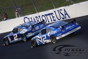 The No. 2 Miller Lite Dodge and the No. 12 Alltel Dodge at the Coca-Cola 600